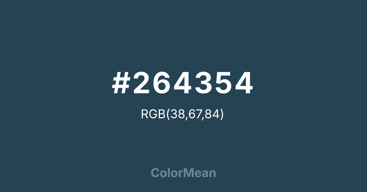 #264354 color swatch