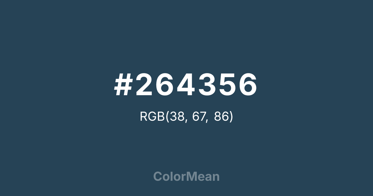 #264356 color swatch