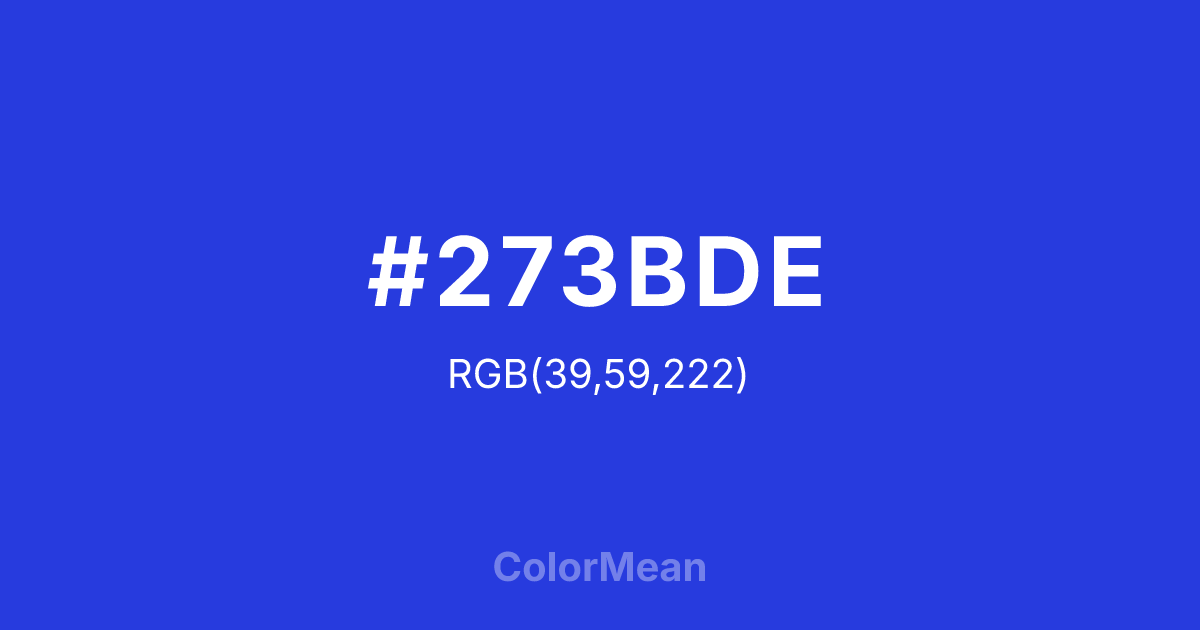 #273BDE color swatch