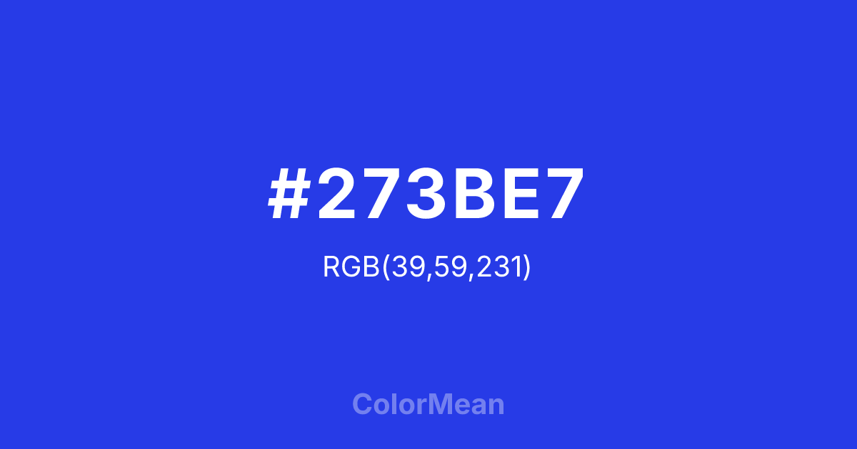 #273BE7 color swatch