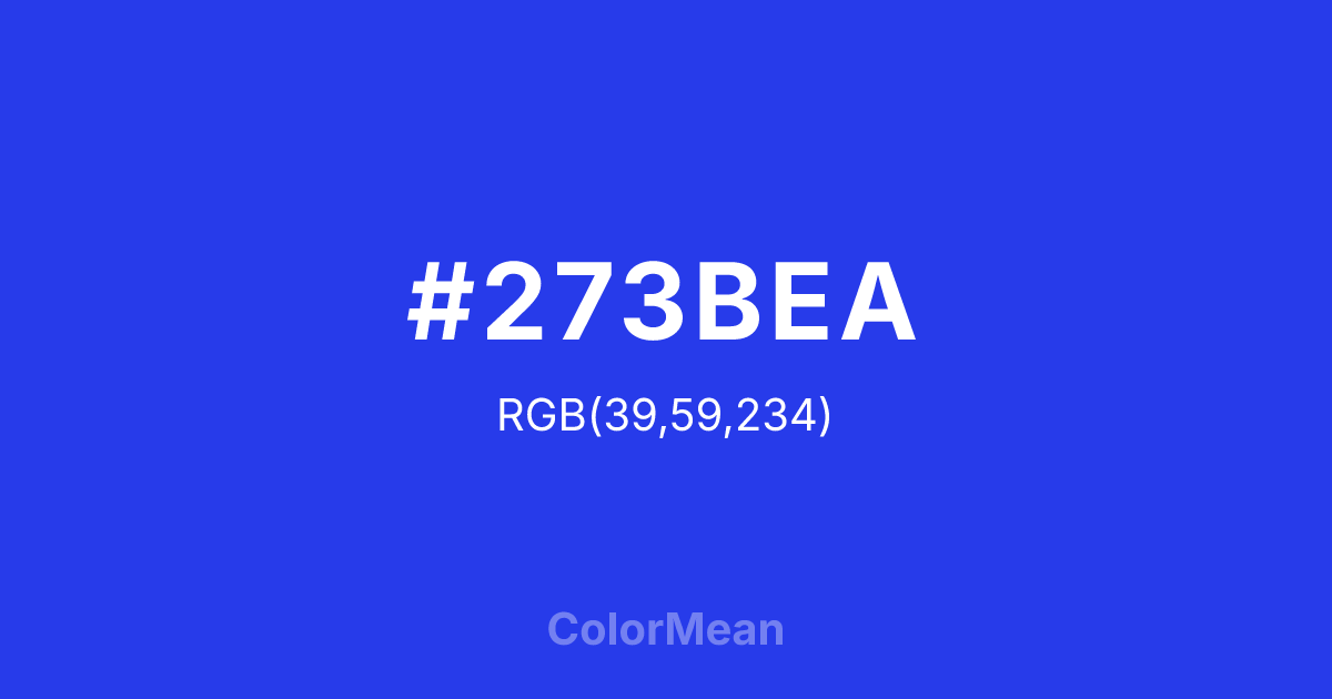 #273BEA color swatch