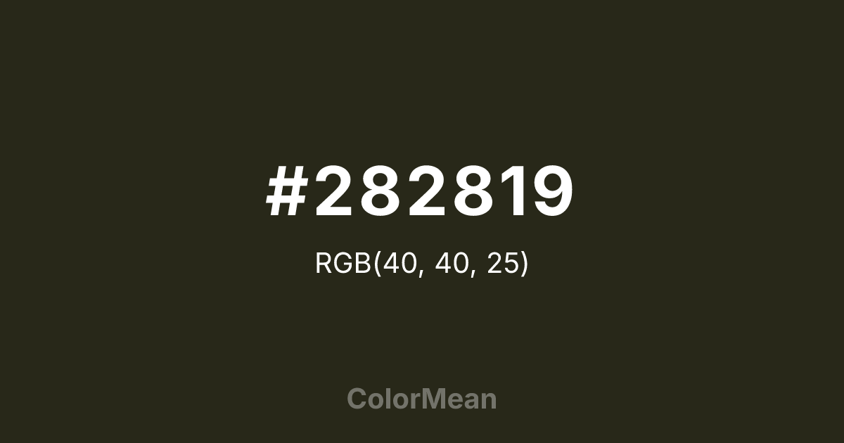 #282819 color swatch