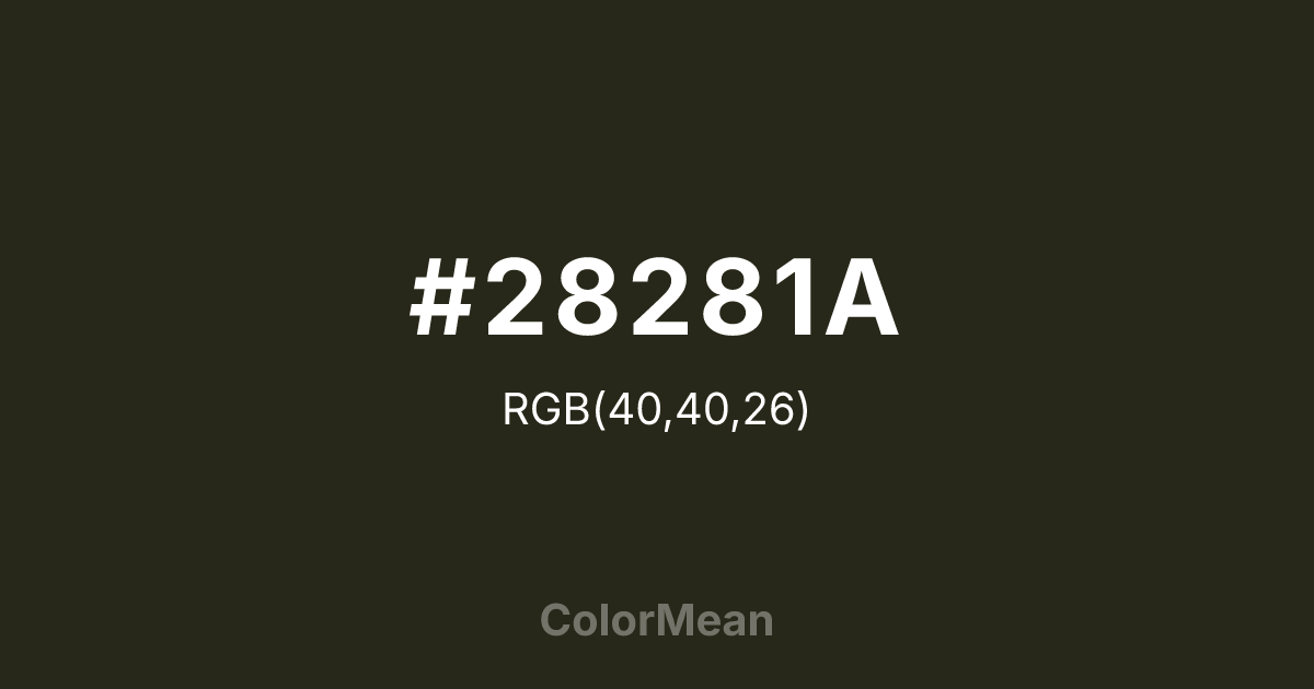 #28281A color swatch