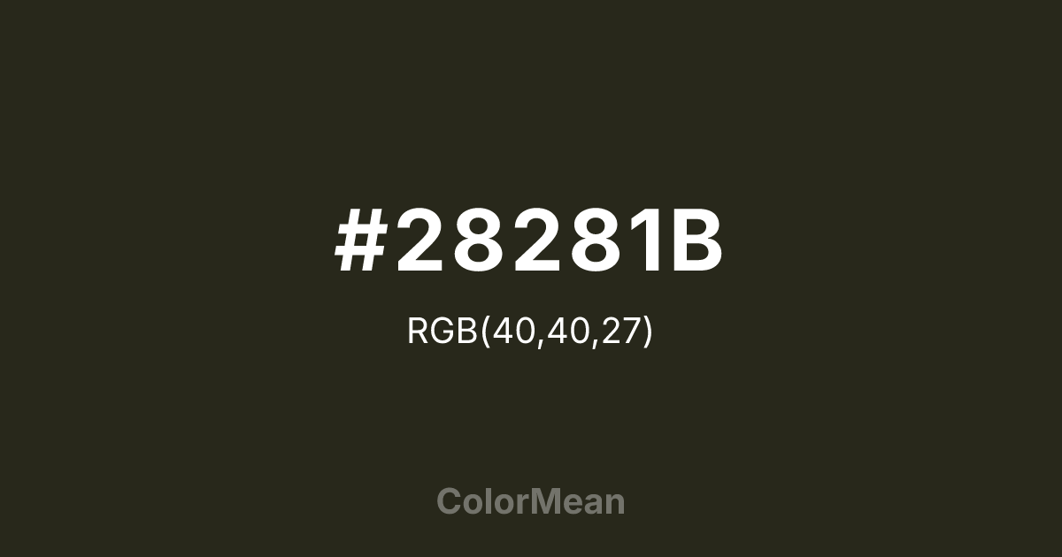 #28281B color swatch