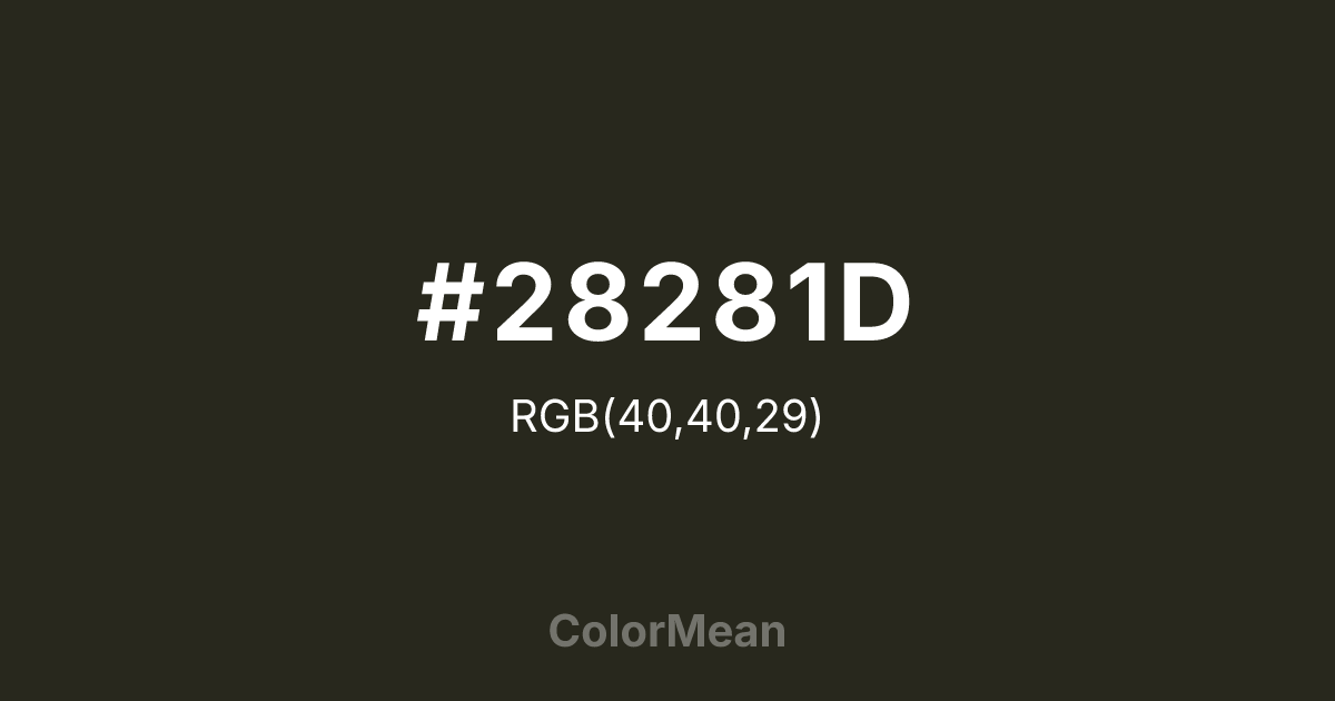 #28281D color swatch