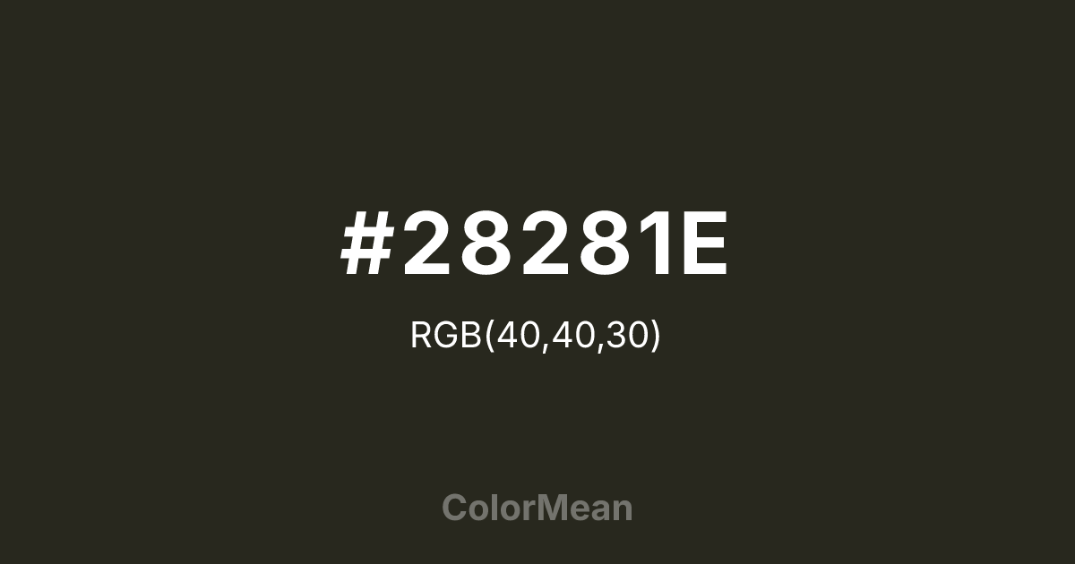 #28281E color swatch