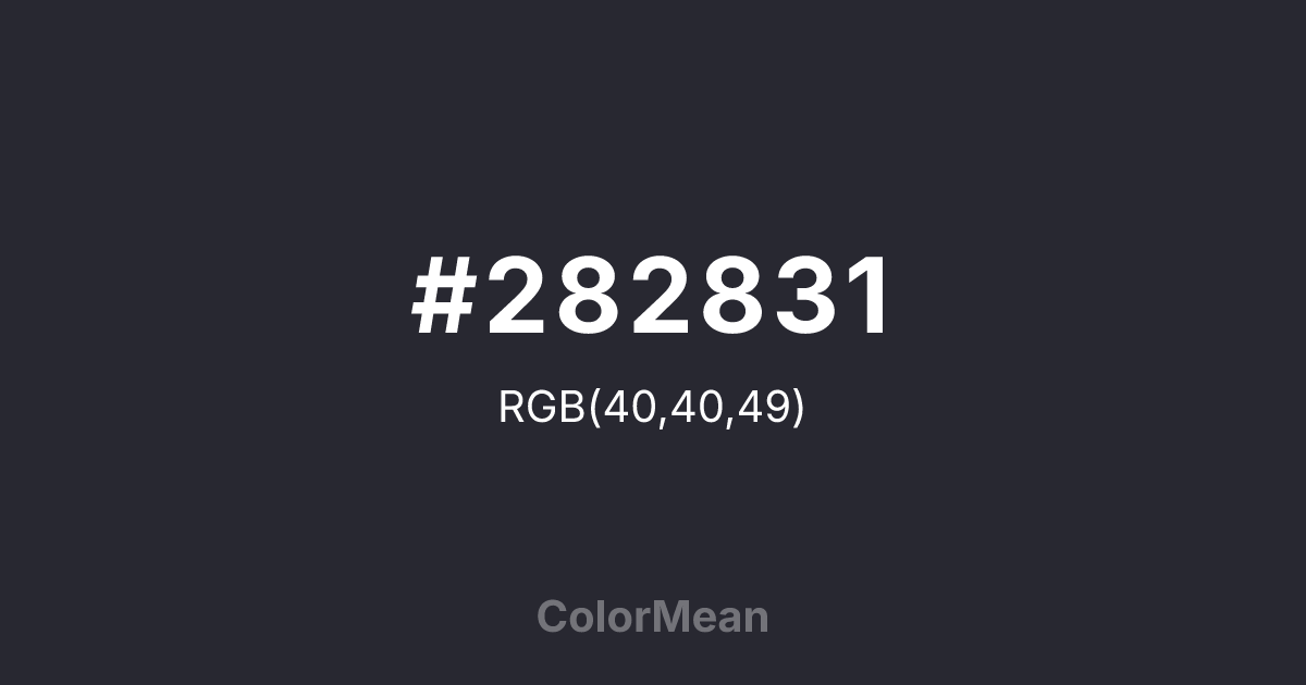 #282831 color swatch