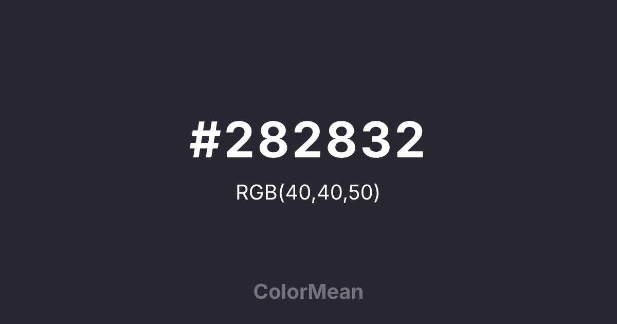 #282832 color swatch