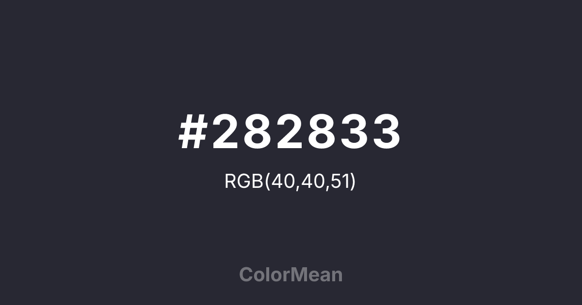 #282833 color swatch