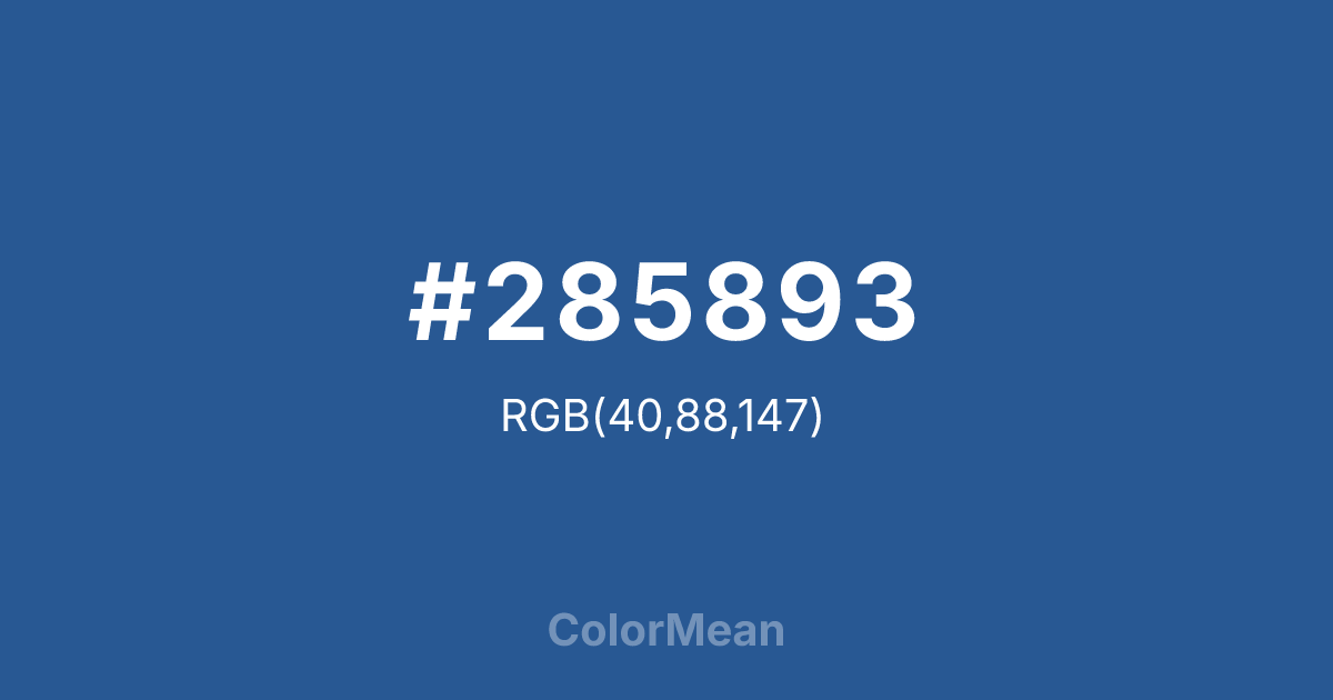 #285893 color swatch
