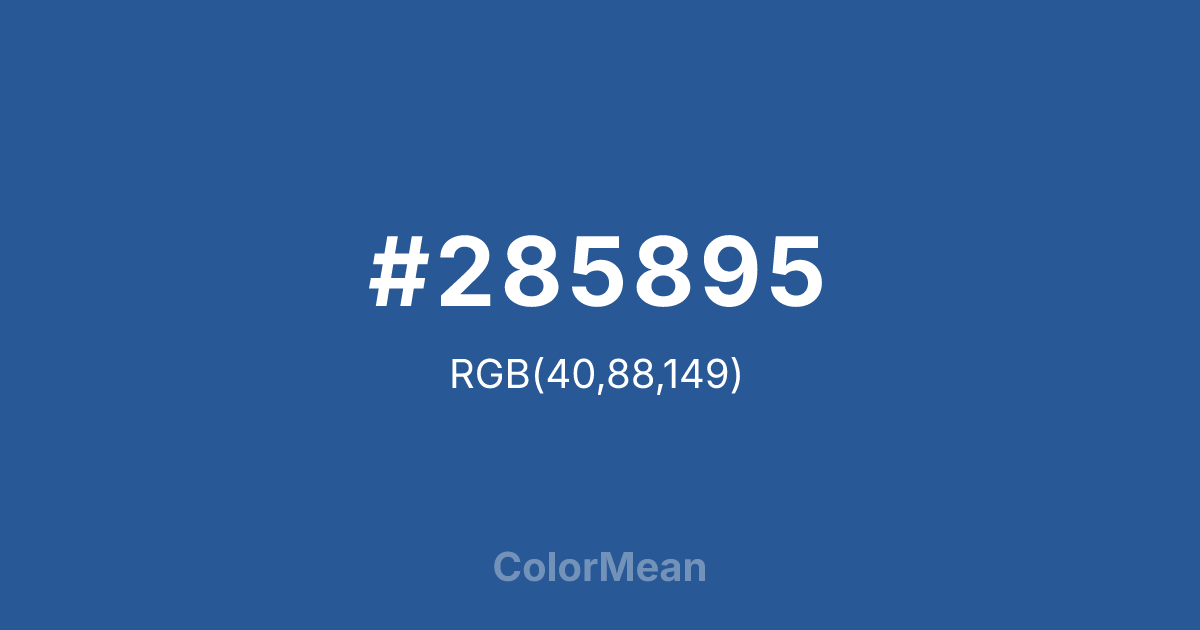 #285895 color swatch