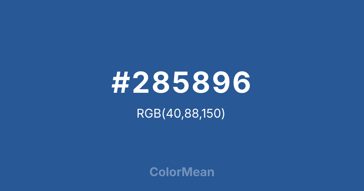 #285896 color swatch