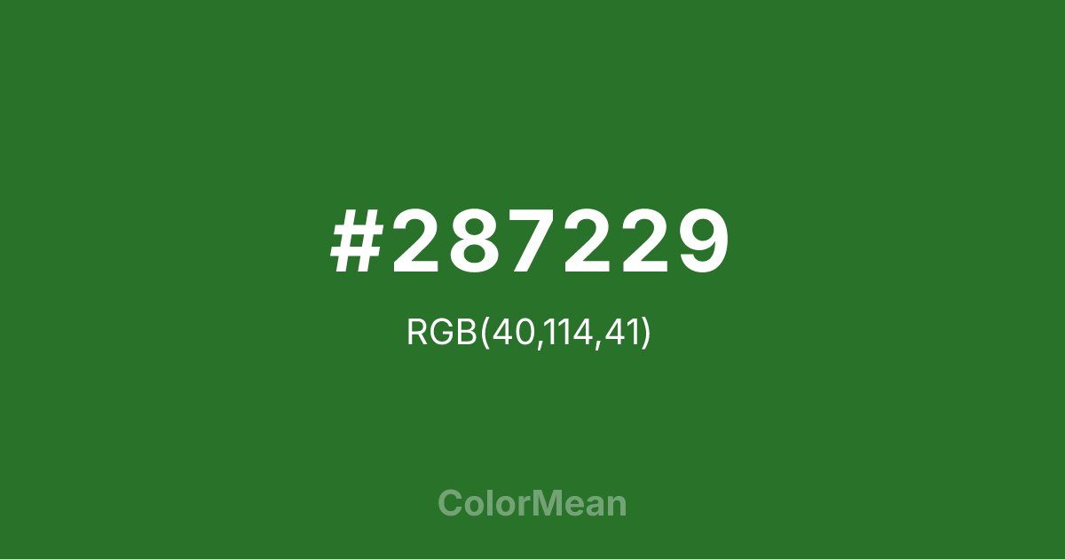 #287229 color swatch