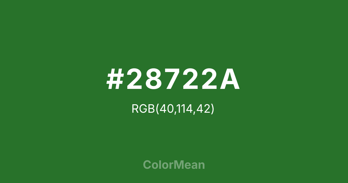 #28722A color swatch