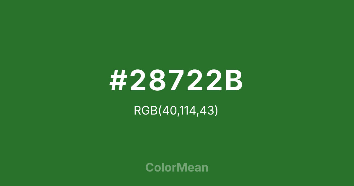 #28722B color swatch