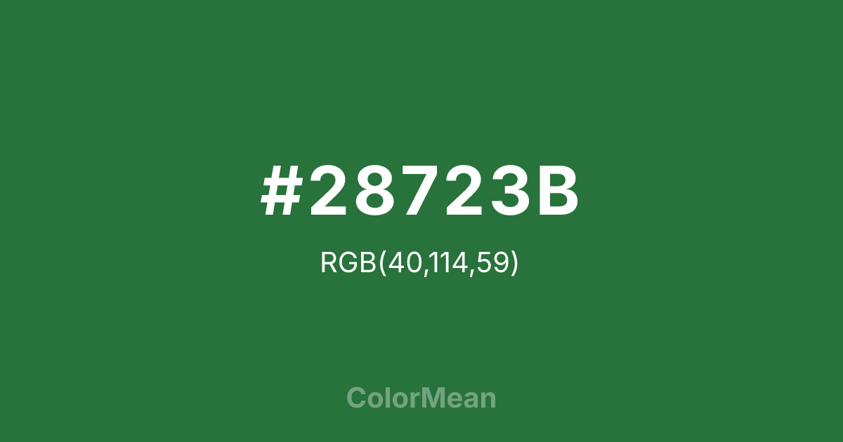 #28723B color swatch