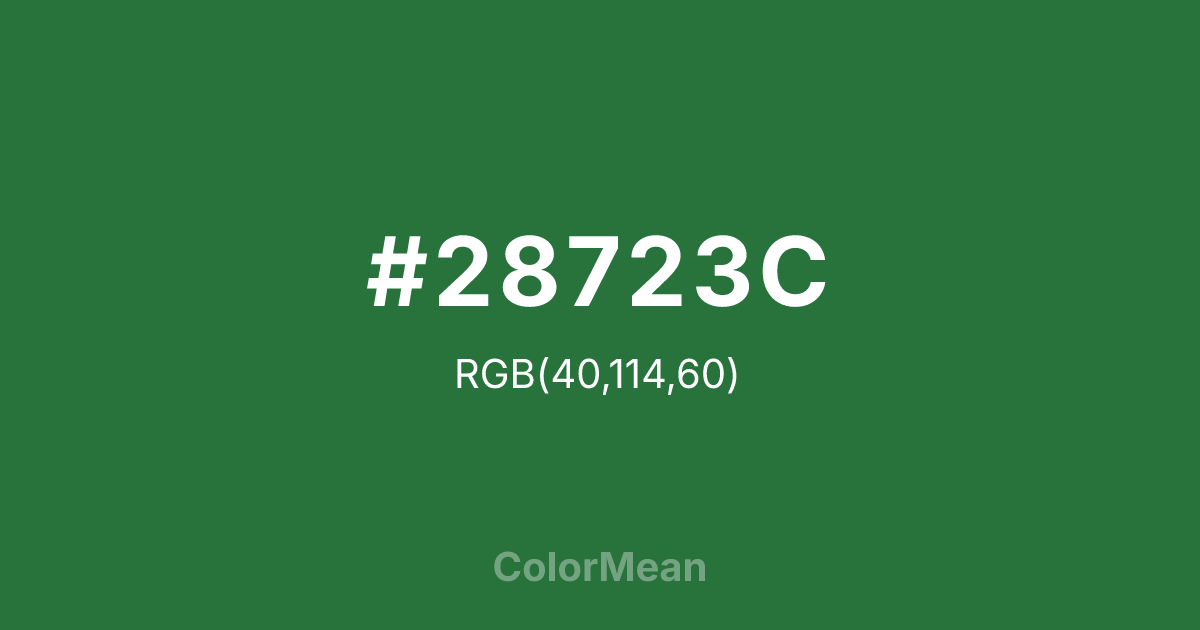 #28723C color swatch