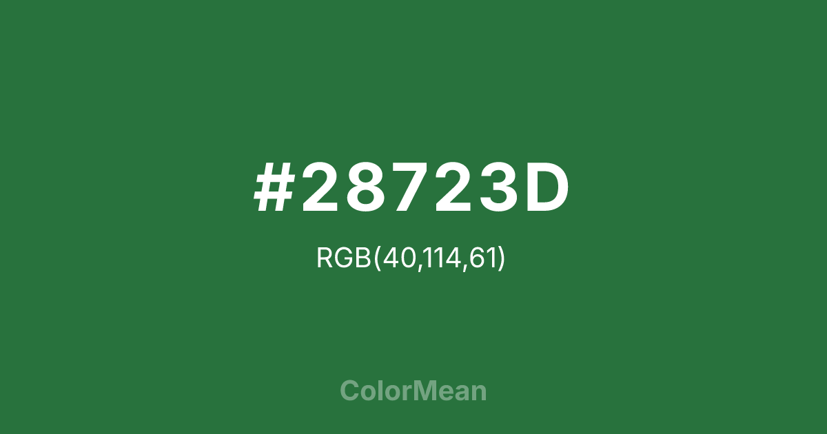 #28723D color swatch