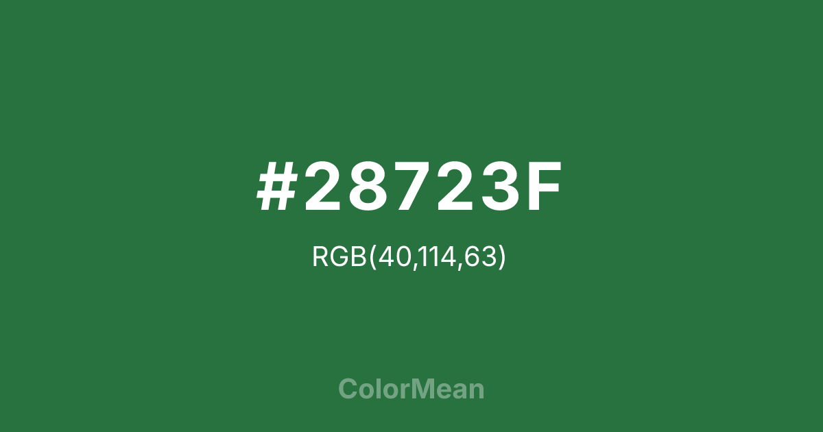 #28723F color swatch
