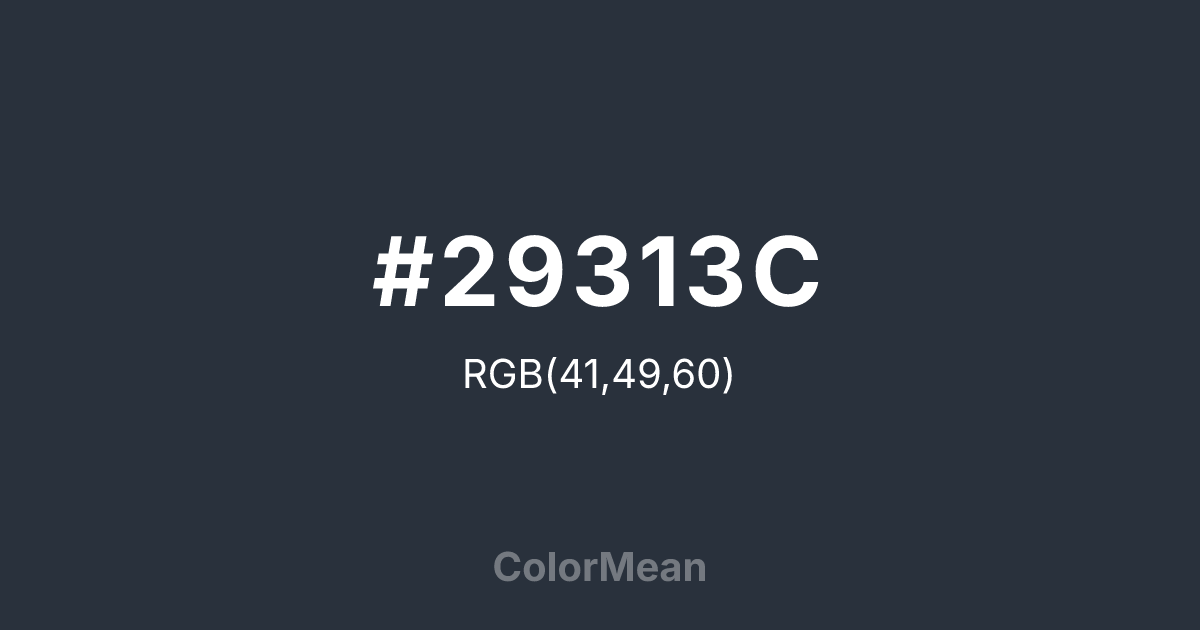 #29313C color swatch
