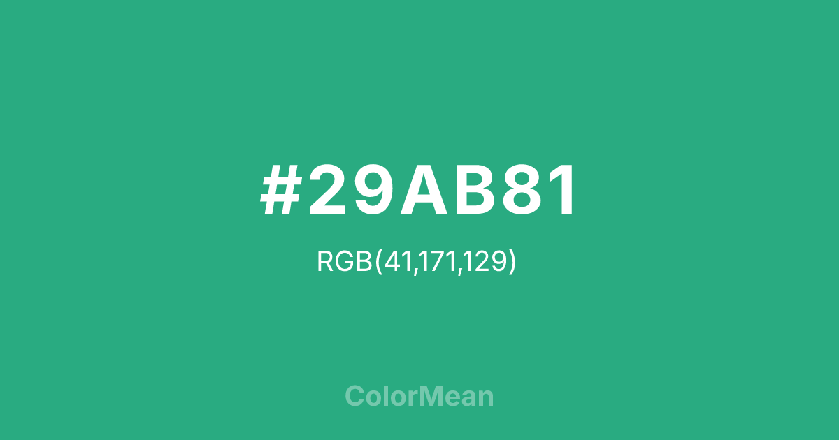 #29AB81 color swatch