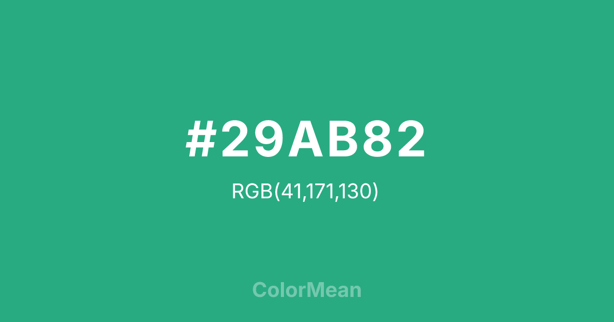 #29AB82 color swatch