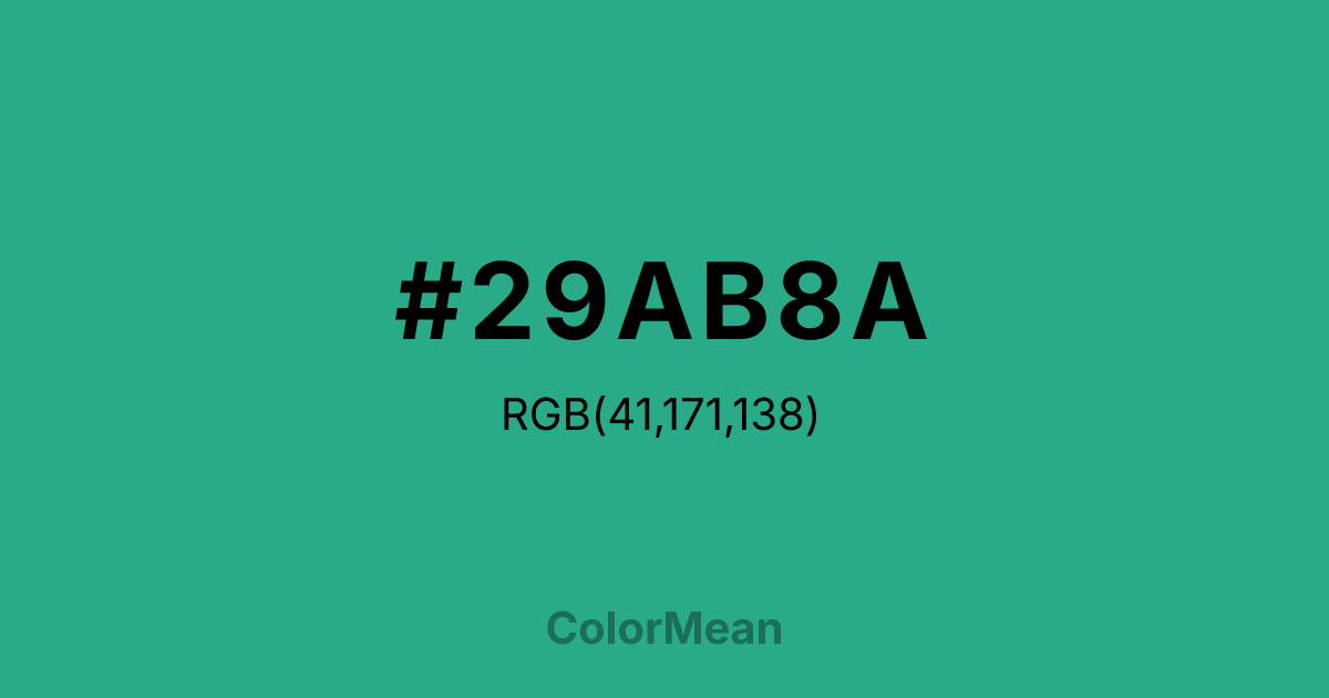 #29AB8A color swatch