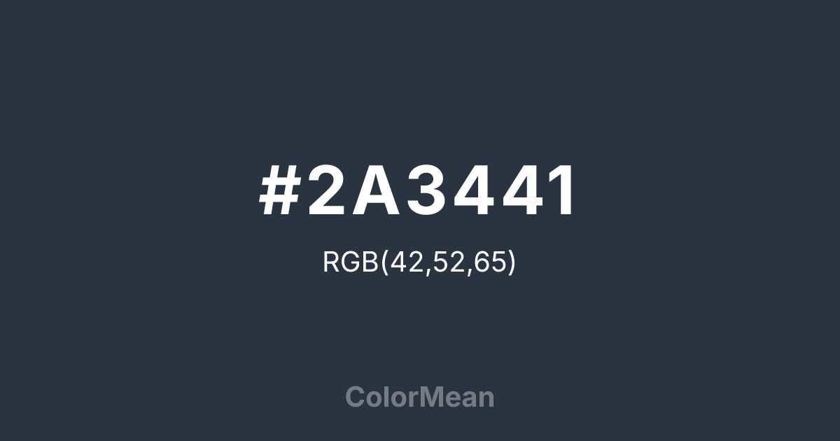 #2A3441 color swatch