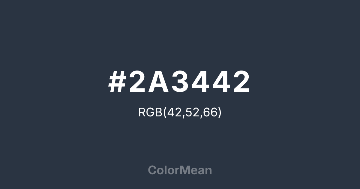 #2A3442 color swatch