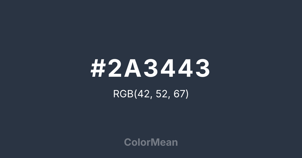 #2A3443 color swatch