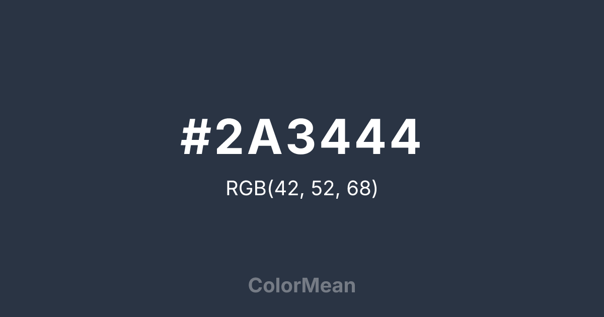 #2A3444 color swatch