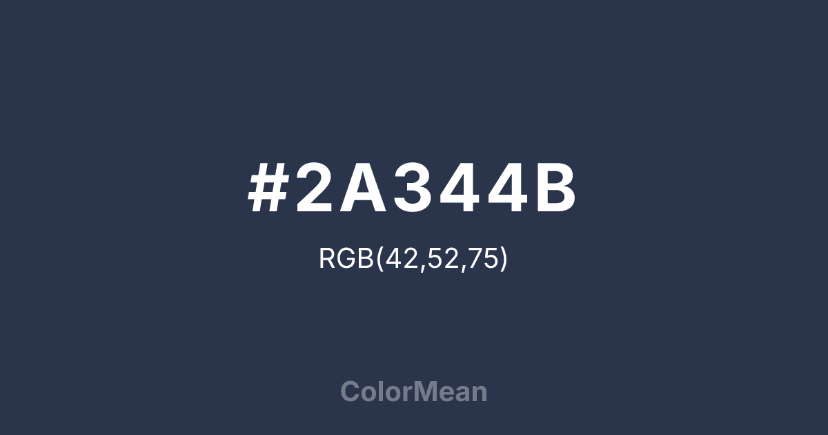 #2A344B color swatch