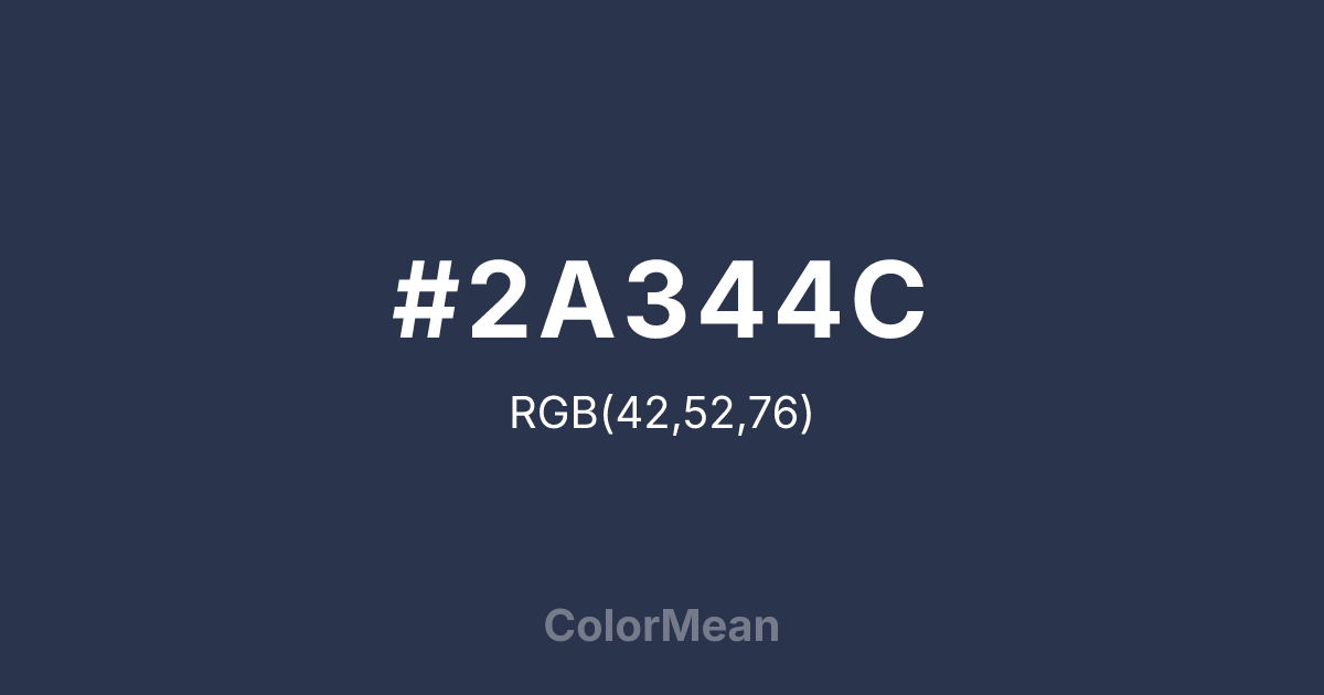 #2A344C color swatch