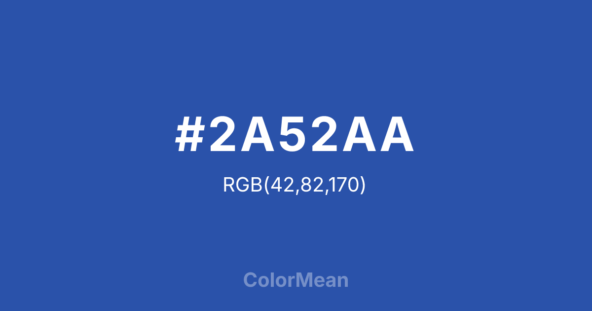 #2A52AA color swatch