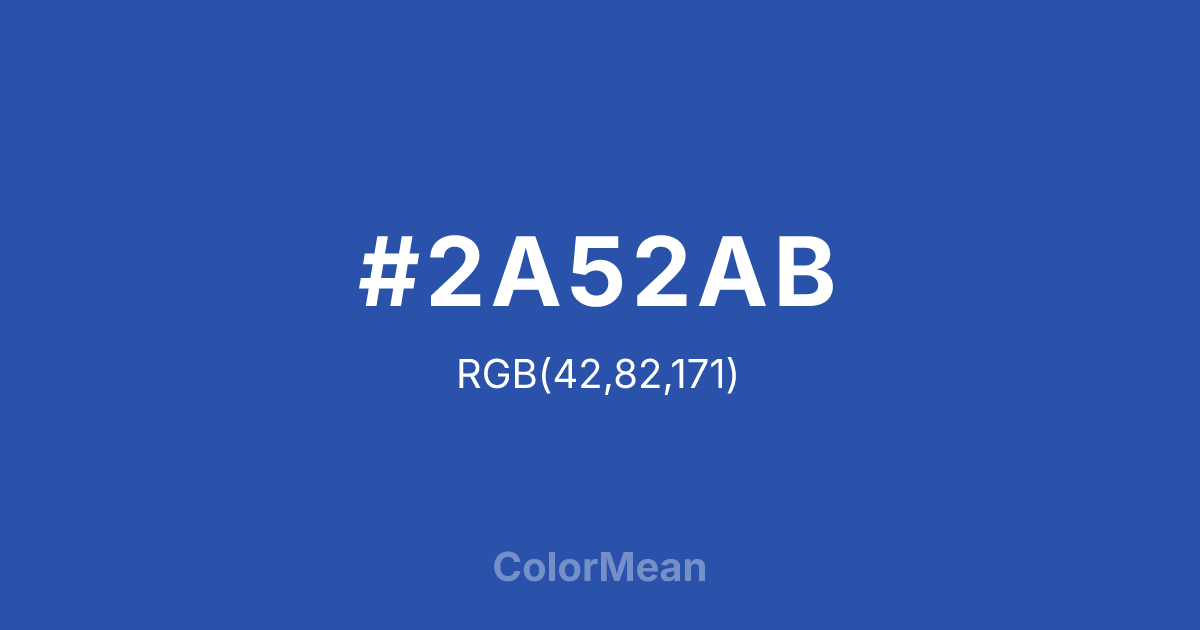 #2A52AB color swatch