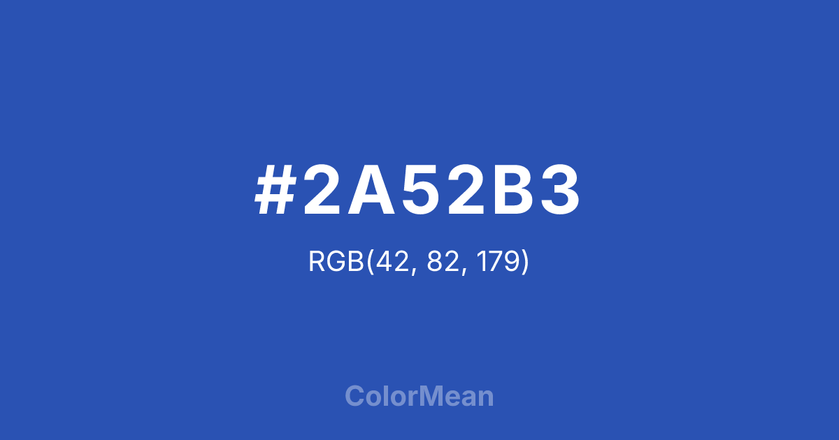 #2A52B3 color swatch