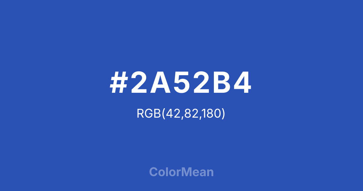 #2A52B4 color swatch