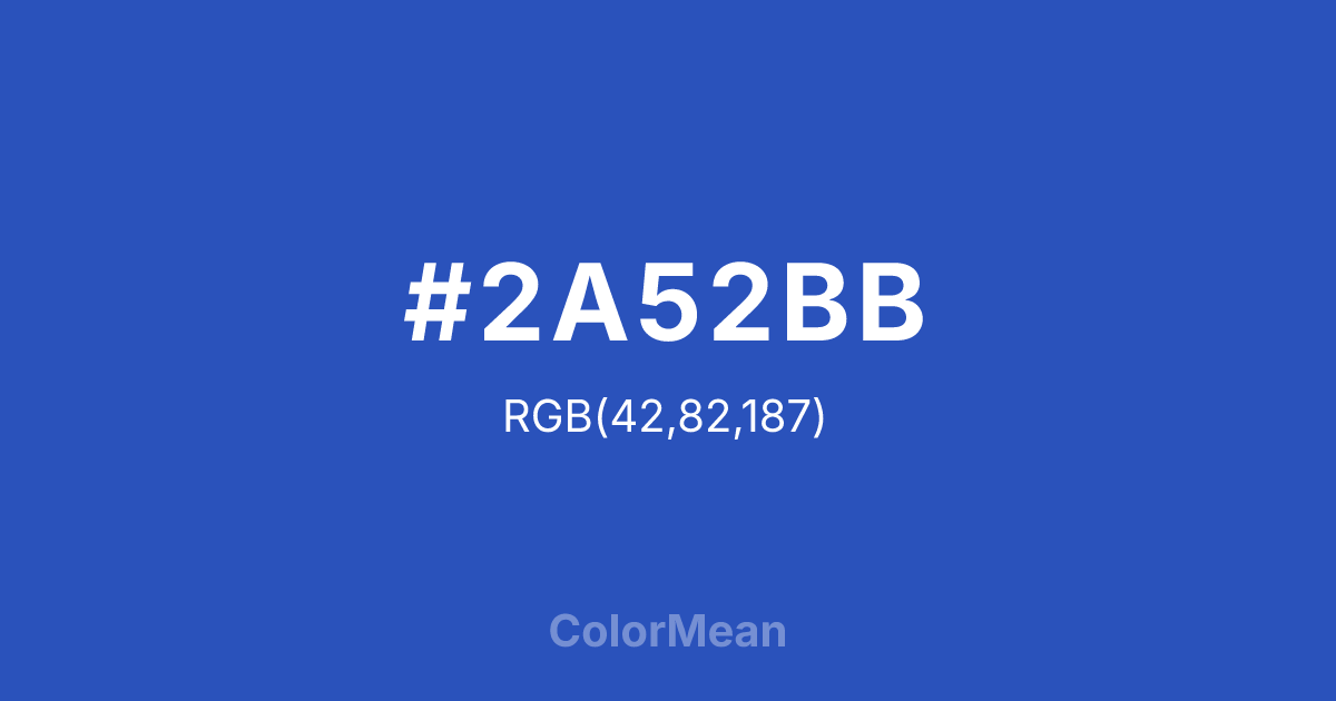 #2A52BB color swatch