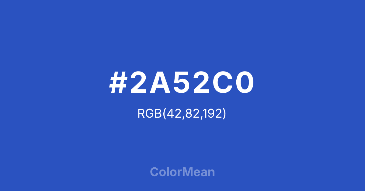 #2A52C0 color swatch