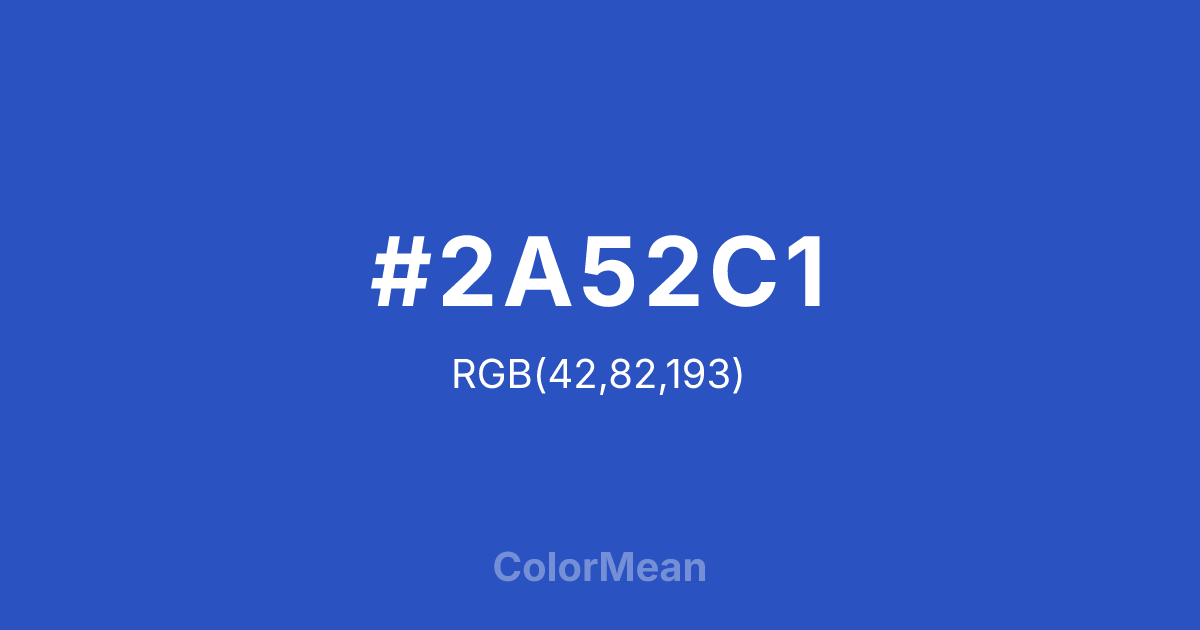 #2A52C1 color swatch