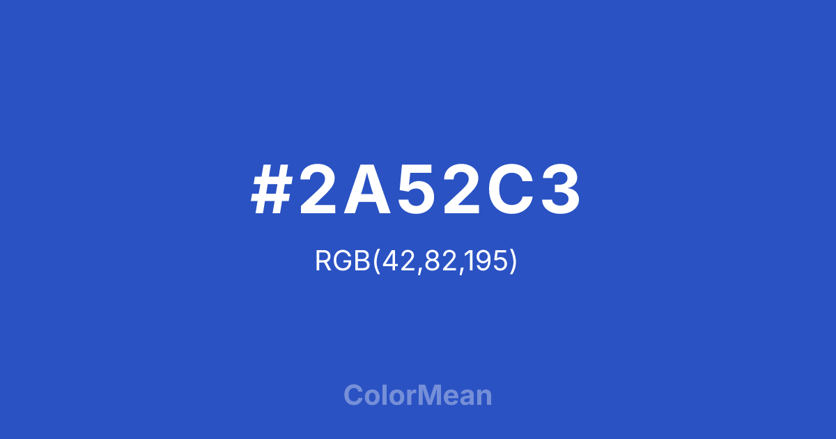 #2A52C3 color swatch