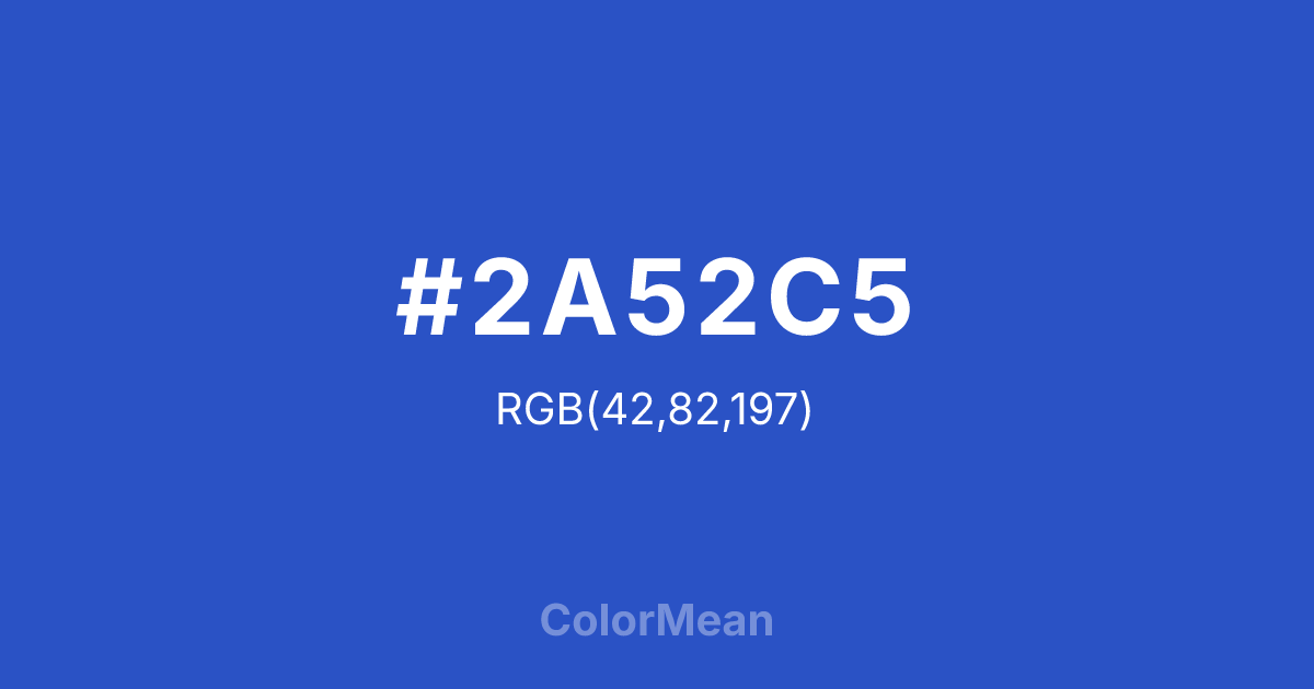#2A52C5 color swatch
