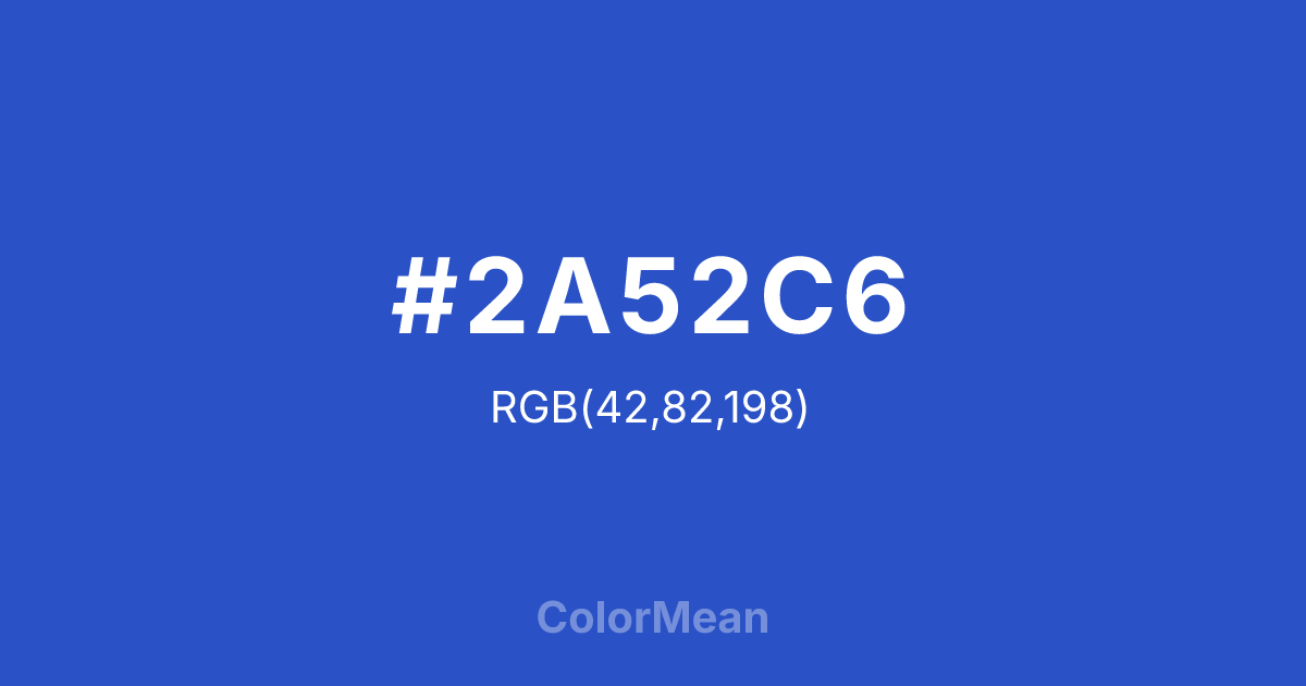 #2A52C6 color swatch