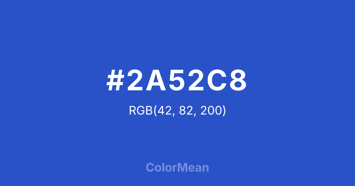 #2A52C8 color swatch