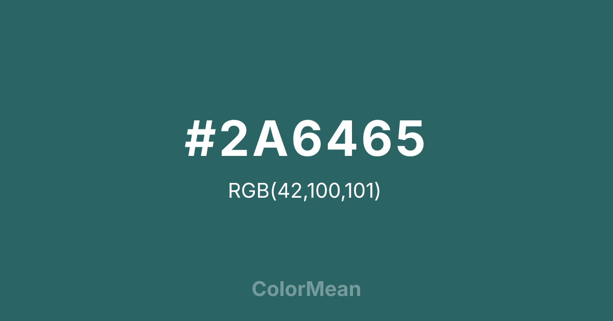 #2A6465 color swatch