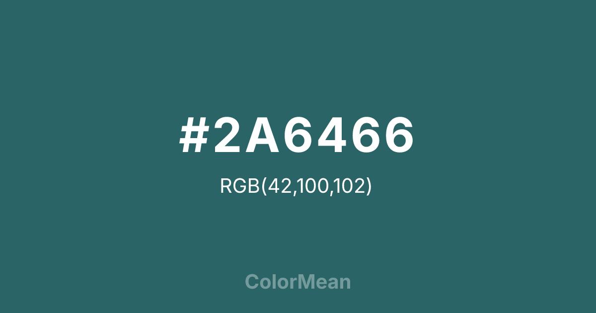 #2A6466 color swatch