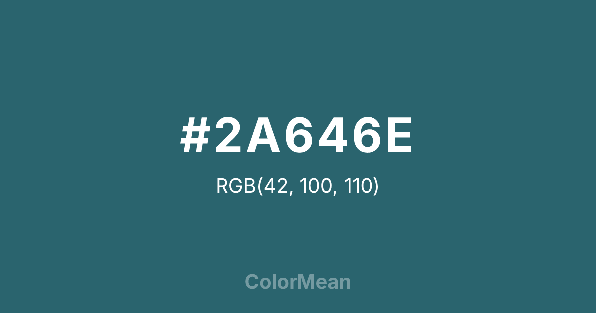 #2A646E color swatch