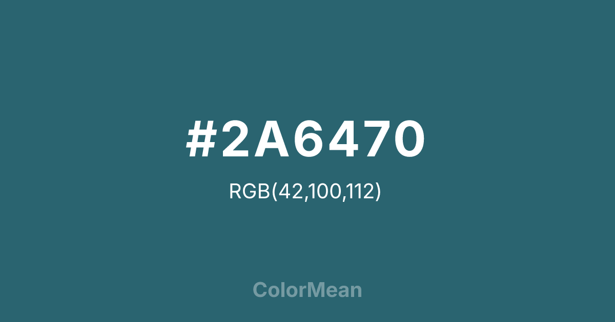 #2A6470 color swatch