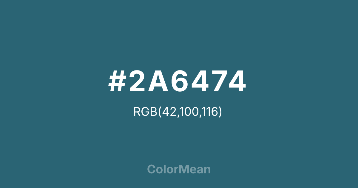 #2A6474 color swatch