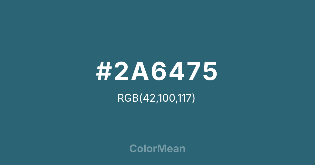 #2A6475 color swatch